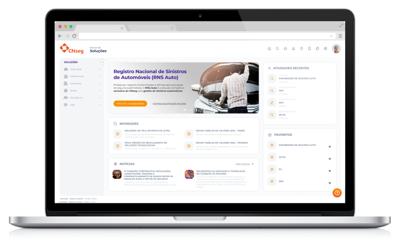 Mockup Portal de Soluções